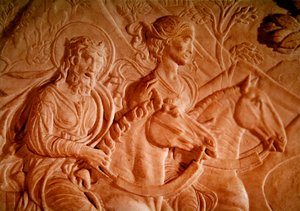 Detail van de Reis van St. Sigismund marmer (detail)
